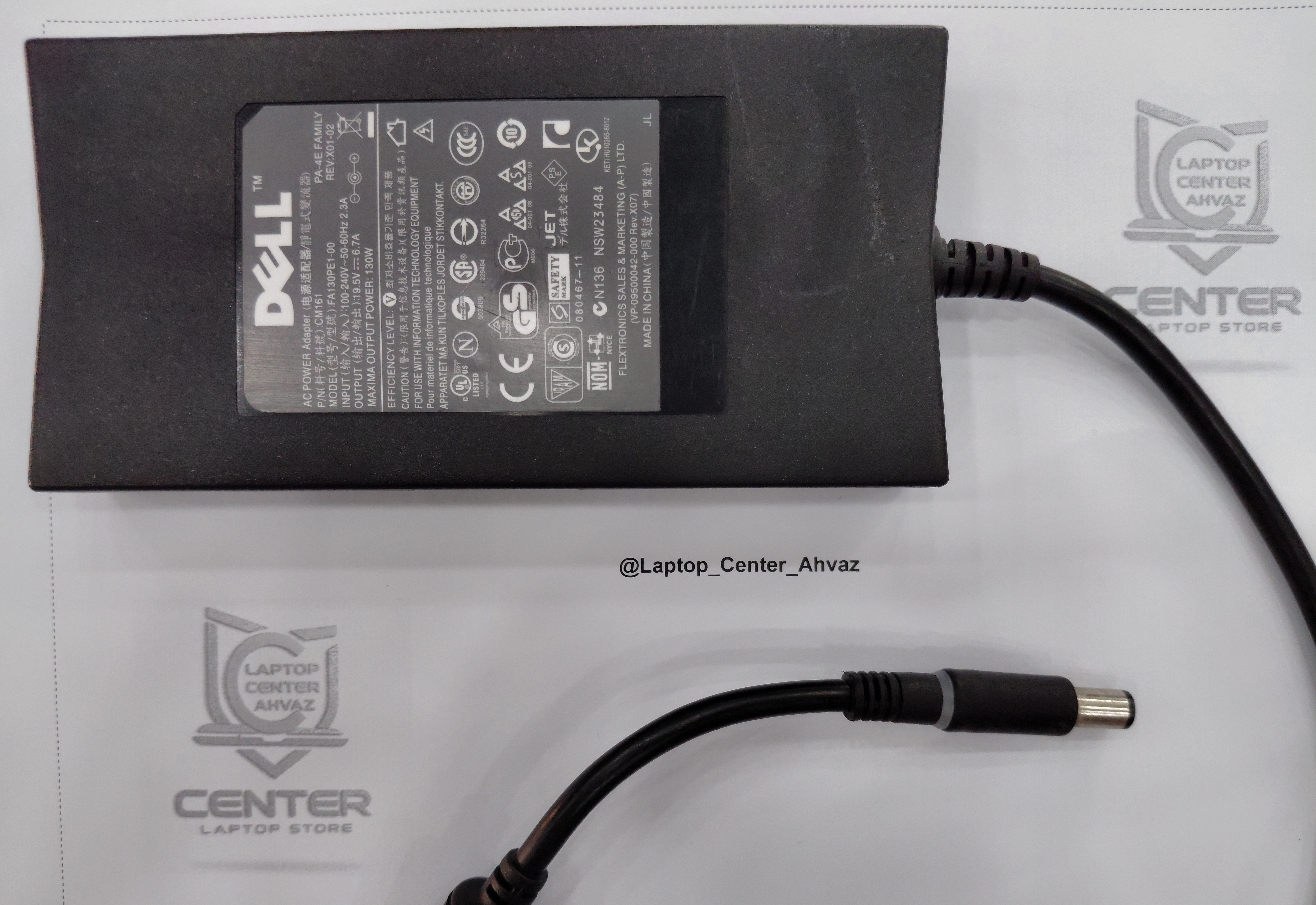 شارژر لپ تاپ Dell خروجی 19.5 ولت 6.7 آمپر 130 وات اسلیم